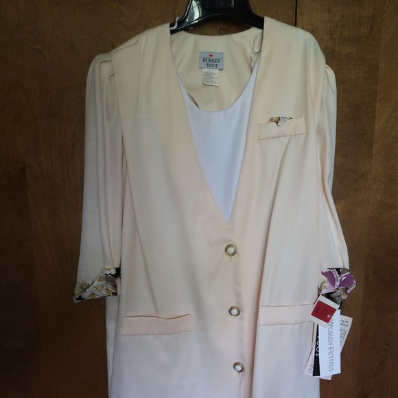 Vintage Women's Robert Too 2-Piece Jacket Dress with Tags Size 18WP - Picture 1 of 10